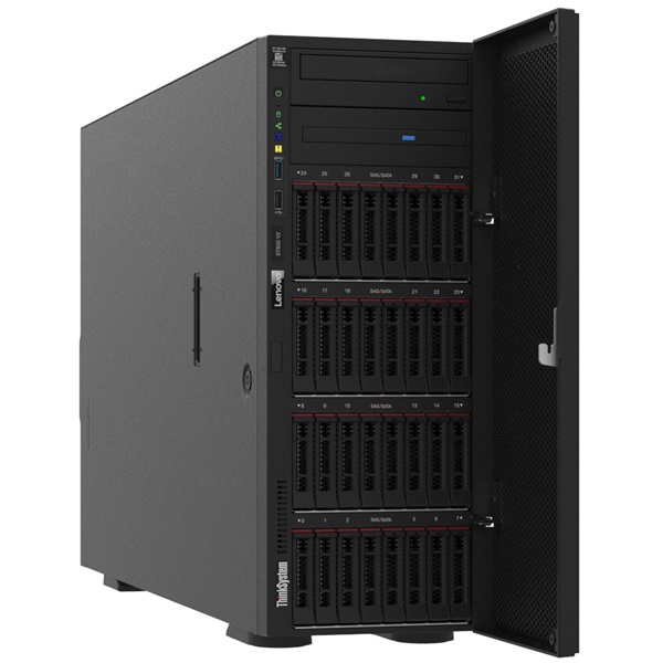LENOVO torony szerver  ST650 V2 (2.5"), 1x 16C 4314 2.4GHz, 1x32GB, NoHDD, 9350-8i, XCC E, 1x1100W.