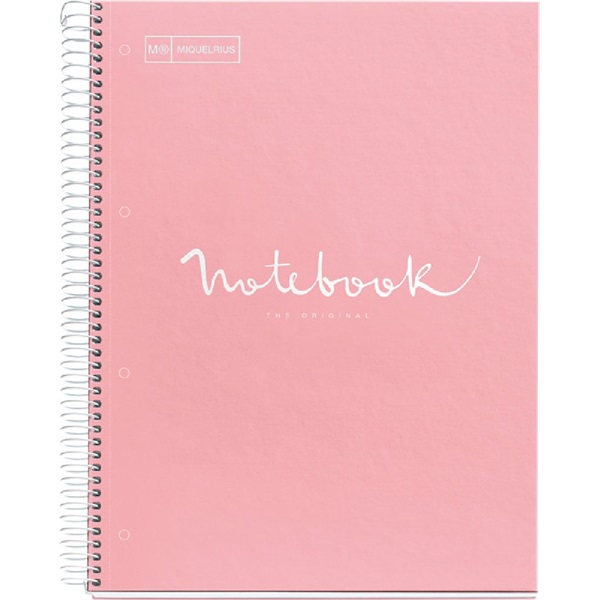 Miquelrius Emotions A4 PP 5x24 lapos pink vonalas spirálfüzet Miquelrius Emotions A4 PP 5x24 lapos pink vonalas spirálfüzet