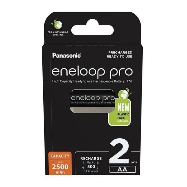 Panasonic Eneloop Pro 1.2V AA 2500mAh akku (2db) (BK3HCDE-2BE-N) "Ready to use" Panasonic Eneloop Pro 1.2V AA 2500mAh akku (2db) (BK3HCDE-2BE-N) "Ready to use"
