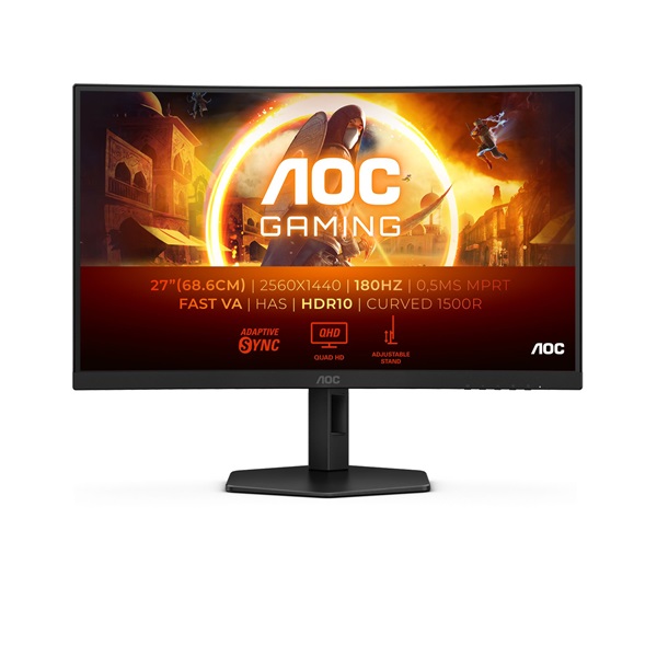 AOC CQ27G4X 27"  Ívelt Gaming 180Hz monitor 