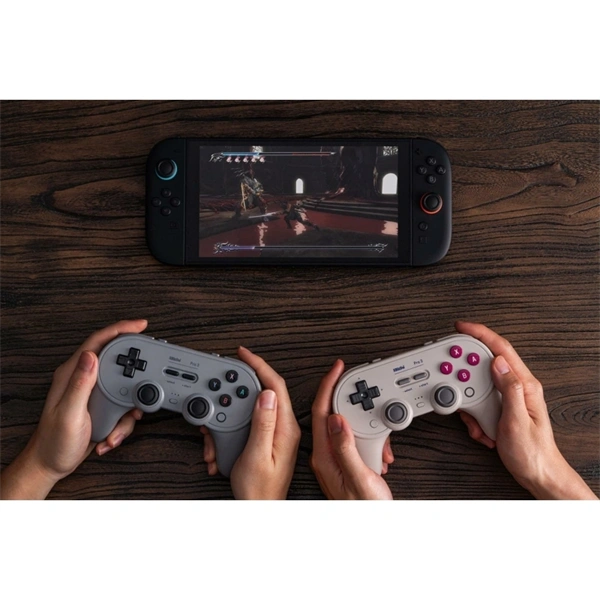 8BitDo Pro 3 Nintendo Switch Switch 2 PC SteamOS Mobil TMR Joystick G Classic vezeték nélküli kontroller Fehér