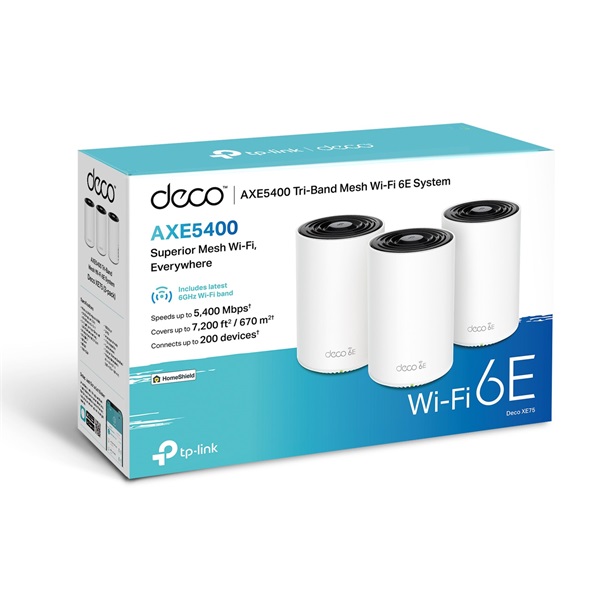 TP-Link Deco XE75 AXE5400 Tri-Band Mesh Wi-Fi 6E System 3db Router