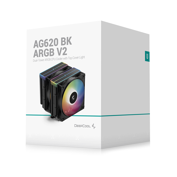 DeepCool CPU Cooler AG620 BK ARGB V2  29,4 dB  max, 115,32 m3/h  4pin csatlakozó 