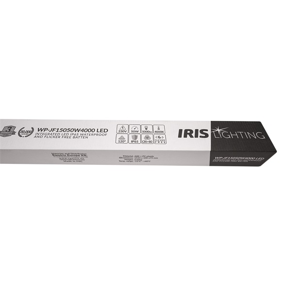 Iris Lighting JF150 integrált LED-es por-és páramentes lámpatest 60W (WP-JF15060W4000)