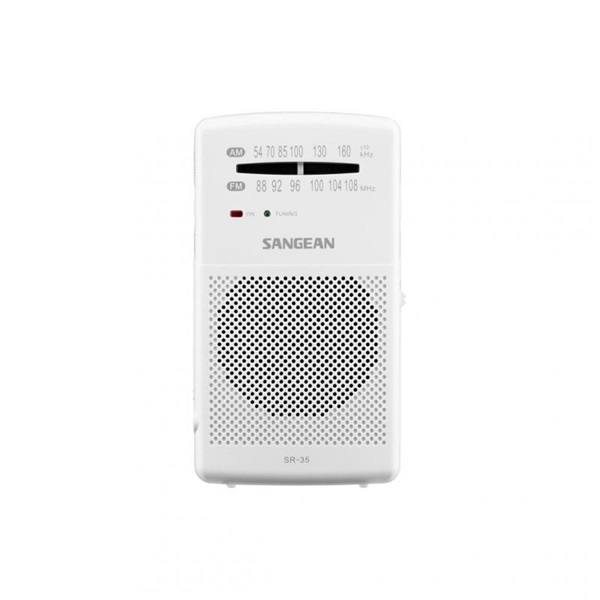 Sangean SR-35W Pocket 100 hordozható FM/AM fehér zsebrádió Sangean SR-35W Pocket 100 hordozható FM/AM fehér zsebrádió