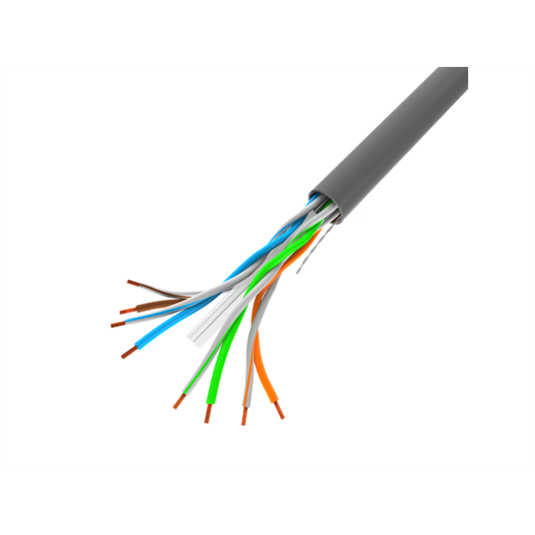 Lanberg  LCU6-10CC-0305-S 305m Cat6 UTP szürke árnyékolatlan réz bevonatú alumínium fali kábel