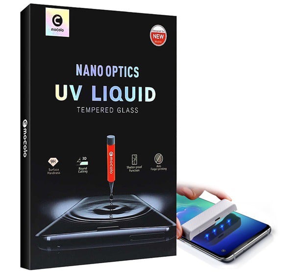 MOCOLO UV LIQUID képernyővédő üveg (3D full cover, íves, karcálló, 0.3mm, 9H + UV lámpa) ÁTLÁTSZÓ [Samsung Galaxy Note 20 Ultra 5G ...
