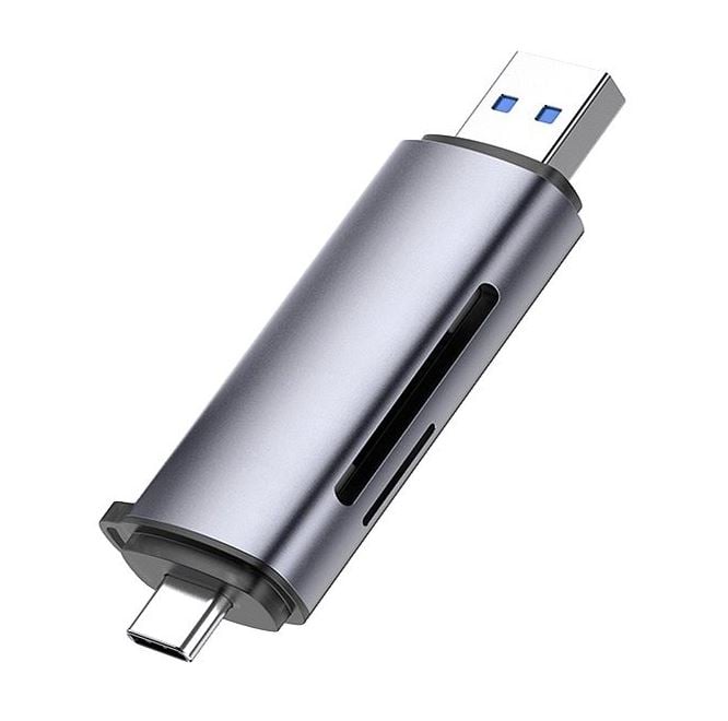 UGREEN USB A/C adapter SD/microSD kártyaolvasó szürke UGREEN USB A/C adapter SD/microSD kártyaolvasó szürke