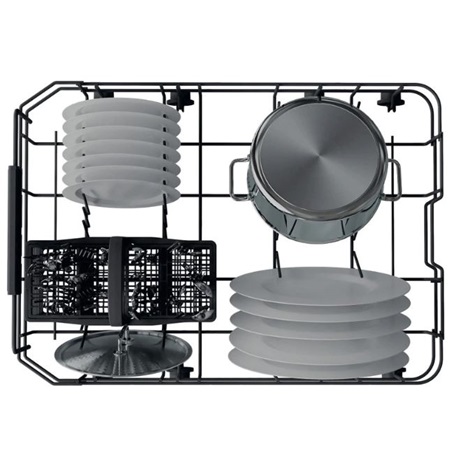 Whirlpool WSBC 3M27 X  10 terítékes keskeny beépíthető mosogatógép