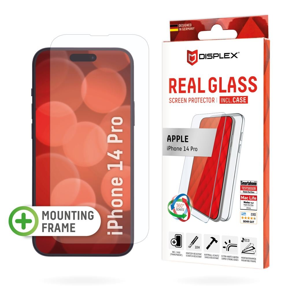 Displex iPhone 14 Pro 2D edzett üveg kijelzővédő és tok (1711)