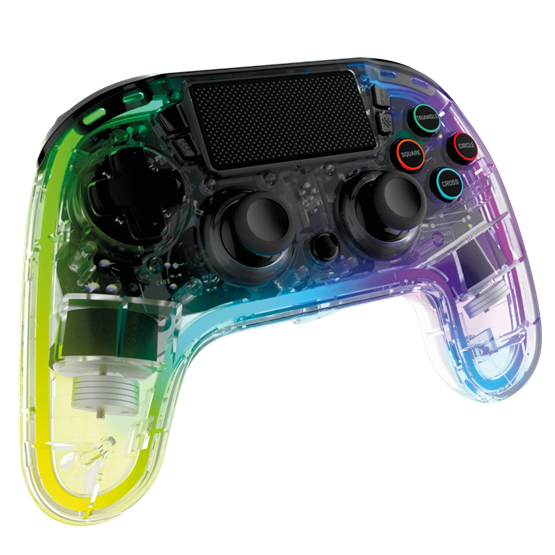  Snakebyte PS4 GamePad RGB 4 Vezeték nélküli kontroller Átlátszó