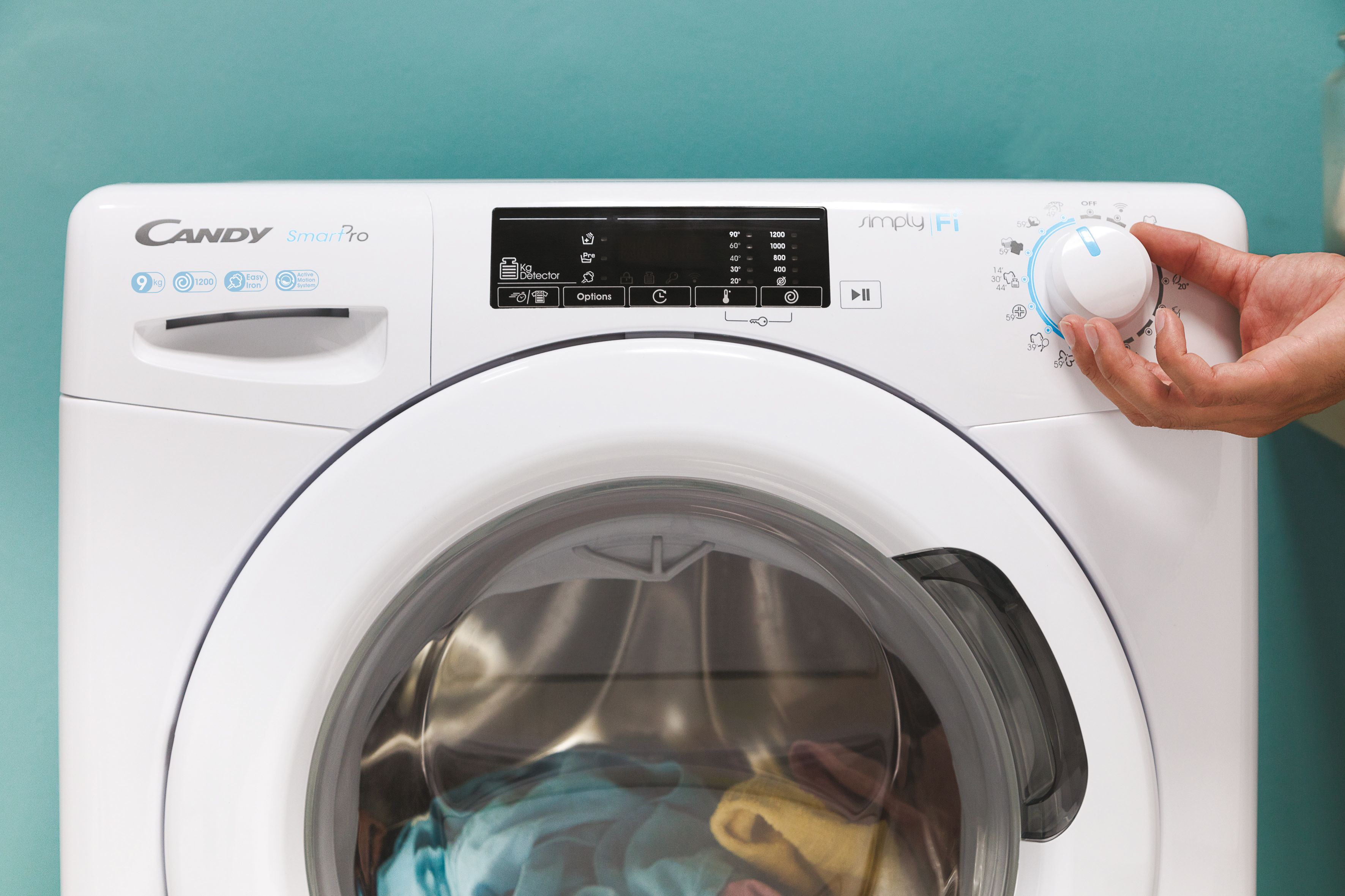 Candy CSO 1295TW4/1-S Elöltöltős mosógép - 9 kg, 1200 ford./perc, B Energiaosztály, Gőz program,  WiFi+BT