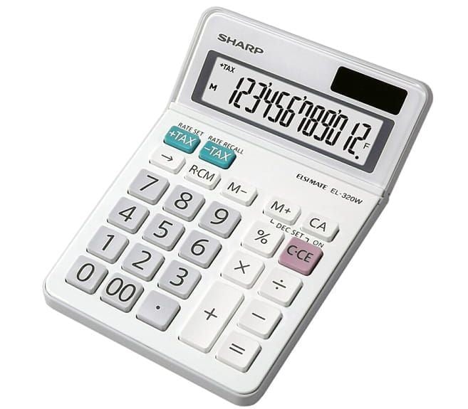 Sharp EL-320W Asztali számológép Fehér