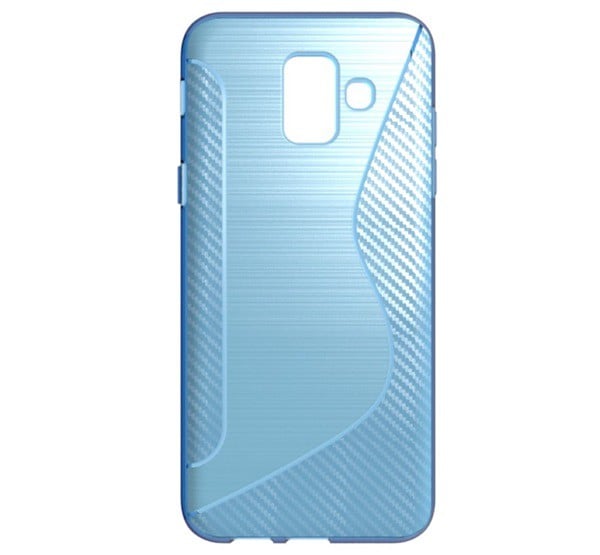Szilikon telefonvédő (S-line, karbon minta) VILÁGOSKÉK [Samsung Galaxy A6 (2018) SM-A600F]