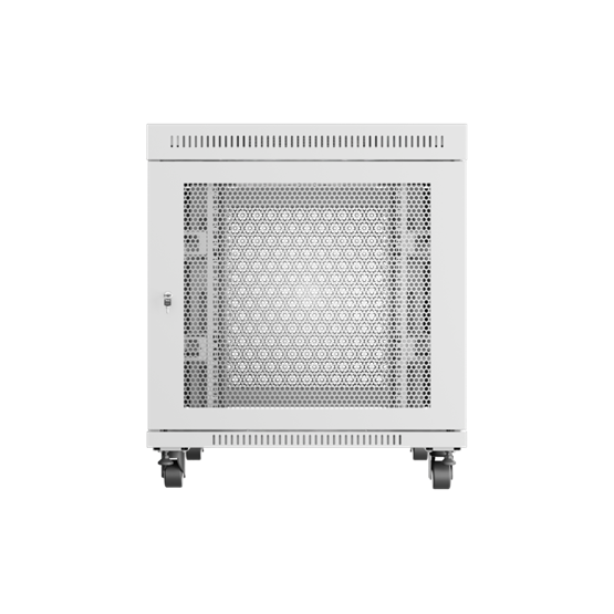 Lanberg 19" szabadon álló rack szekrény 15U/800X1000 perforált ajtó, lapraszerelt, LCD kijelző, szürke