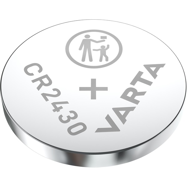 CR2430 lítium gombelem, 3 V, 280 mA, 2 db, Varta BR2430, DL2430, ECR2430, KCR2430, KL2430, KECR2430, LM2430