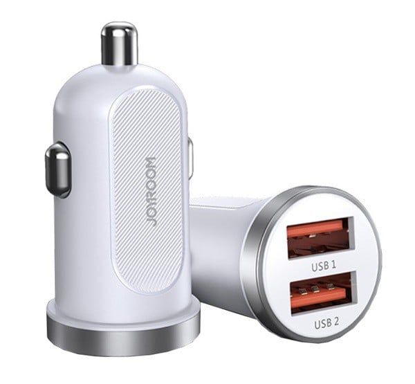 JOYROOM autós töltő USB aljzat (5V / 4500mA, 30W, PD gyorstöltés támogatás, túltöltés elleni védelem) FEHÉR (C-A08_W)