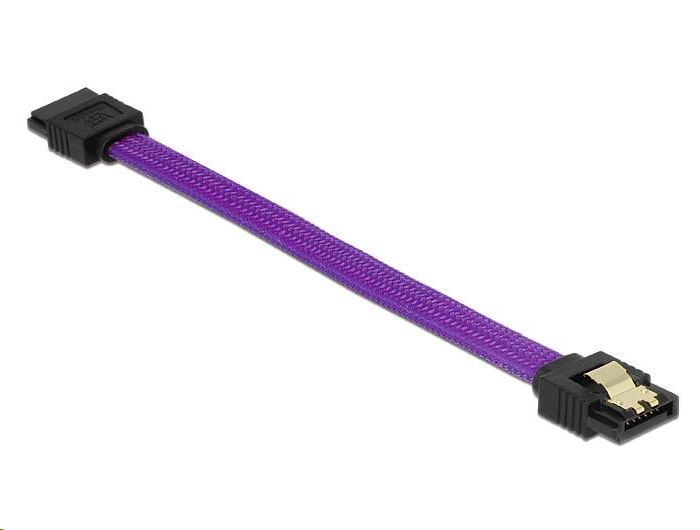 Delock 83688 SATA kábel 6 Gb/s egyenes/egyenes lila 10cm Delock 83688 SATA kábel 6 Gb/s egyenes/egyenes lila 10cm
