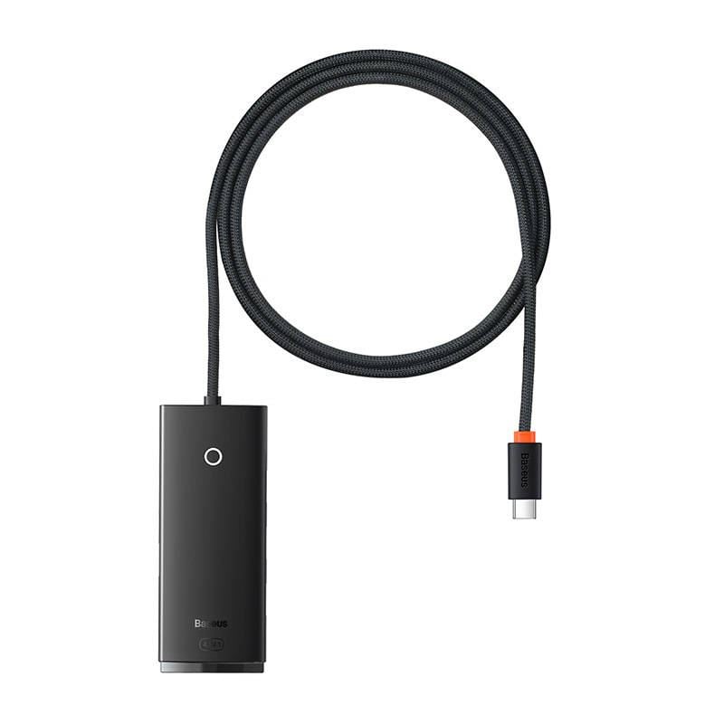 Baseus Lite Series Hub 4in1 apater USB-C 4x USB 3.0 + USB-C 1m fekete (WKQX030401) Baseus Lite Series Hub 4in1 apater USB-C 4x USB 3.0 + USB-C 1m fekete (WKQX030401)