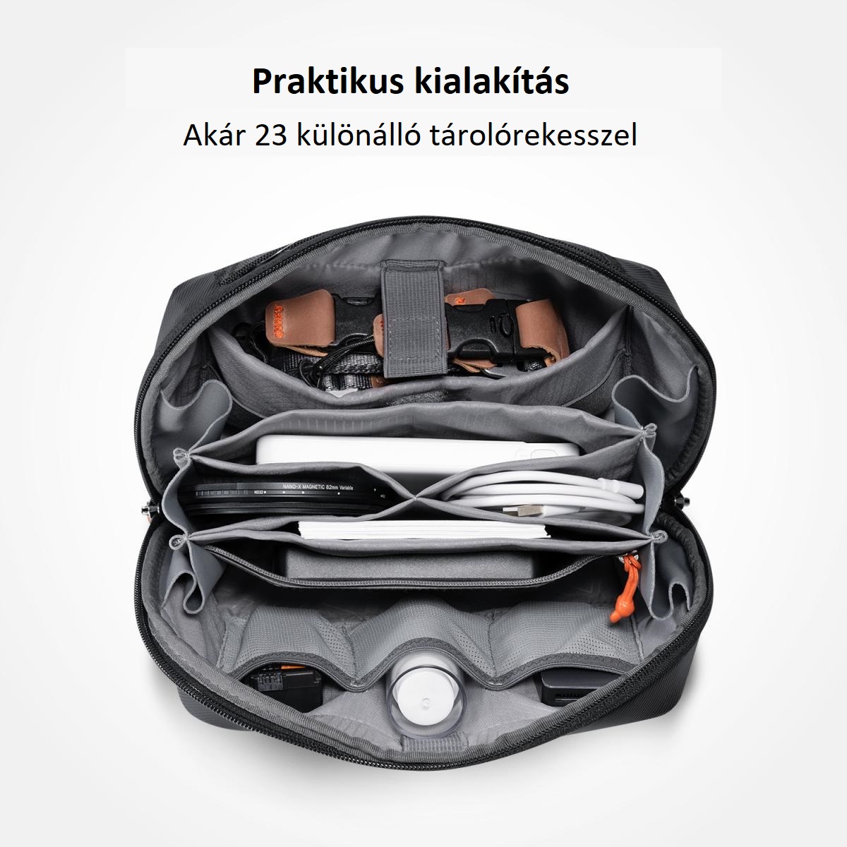 K&F Concept rendszerező táska, 4L, fekete