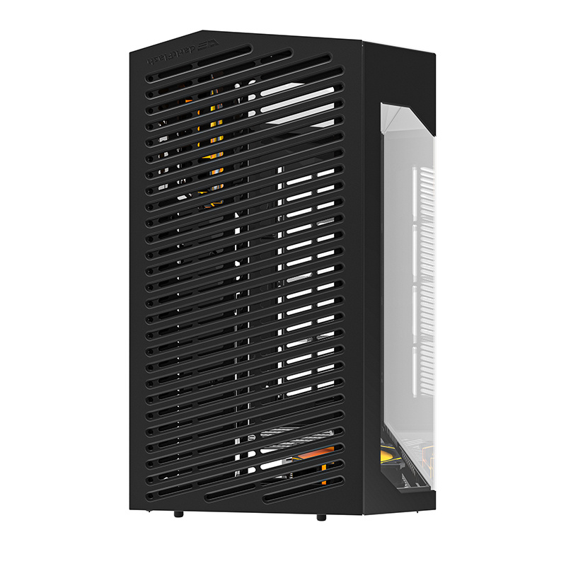 Darkflash DY470 számítógépház  + 4 ventilátor + GPU konzol Fekete