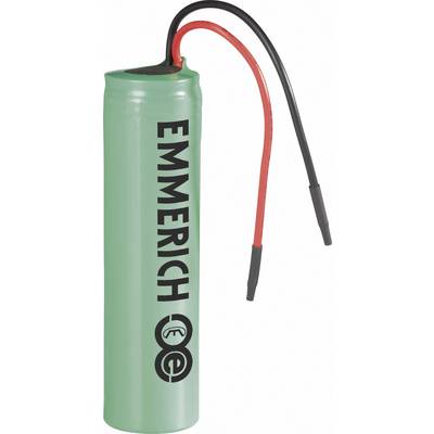 Speciális akku 18650 Li-Ion 3,7V 2600 mAh, kábellel, Emmerich ICR-18650 NQ-SP Speciális akku 18650 Li-Ion 3,7V 2600 mAh, kábellel, Emmerich ICR-18650 NQ-SP