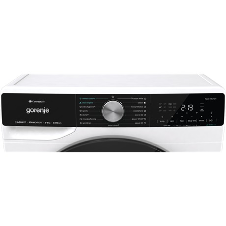 Gorenje WNS94A1TWIFI Elöltöltős mosógép Fehér/Fekete - 9 kg, A Energiaosztály
