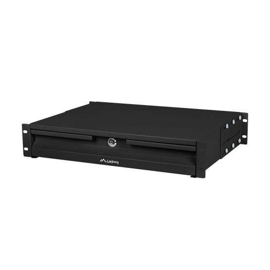 Lanberg 19" fiók 2U/483x360mm 90kg maximum terhelhetőség, 4-pontos szerelés, fekete
