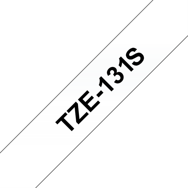Brother TZE-131s laminált P-touch szalag (12mm) Black on Clear - 4m