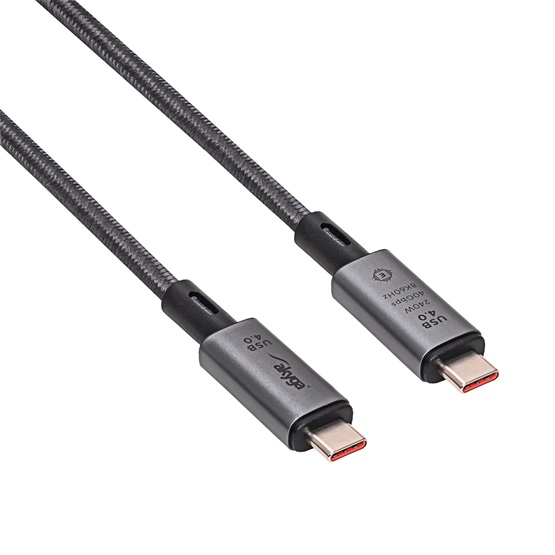Akyga AK-USB-45 USB4 type C 40Gb/s 240W 1m kábel Akyga AK-USB-45 USB4 type C 40Gb/s 240W 1m kábel