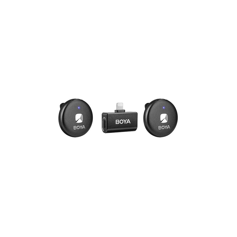 BOYA Omic-D 2.4GHz Ultrakompakt vezetéknélküli szett (iOS 1+2 Töltődoboz) Fehér
