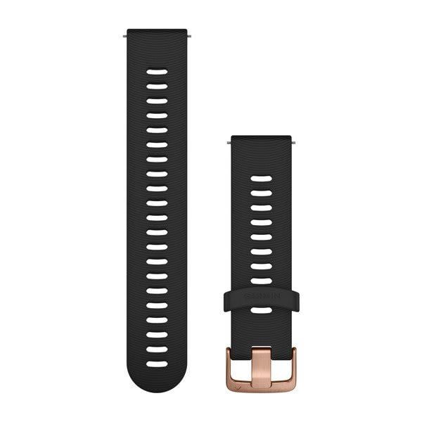 Garmin óraszíj fekete szilikon, Rose Gold csat (Quick Release Band) (010-11251-1H) Garmin óraszíj fekete szilikon, Rose Gold csat (Quick Release Band) (010-11251-1H)