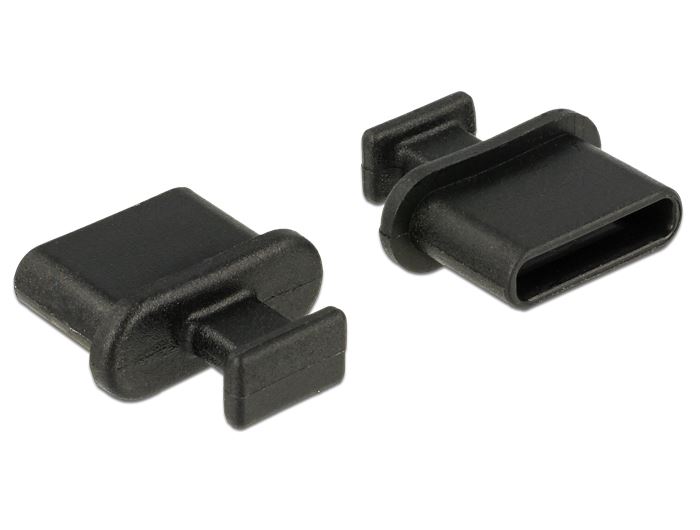 Delock 64013 USB-C kimenethez porvédő fogantyúval 10 db fekete Delock 64013 USB-C kimenethez porvédő fogantyúval 10 db fekete