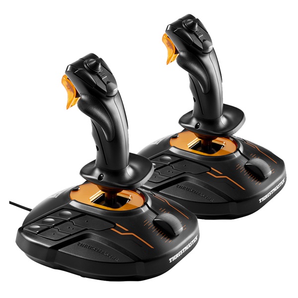 Thrustmaster T.16000M Space Sim Duo Stick Repülésszimulátor joystick PC Fekete, Narancs