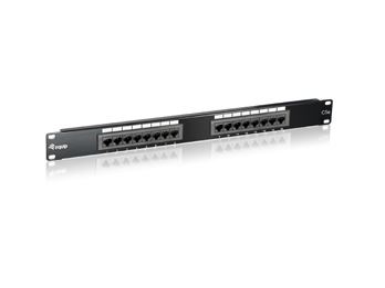 Equip 235316 Cat5e patch panel 16 port 1U fekete