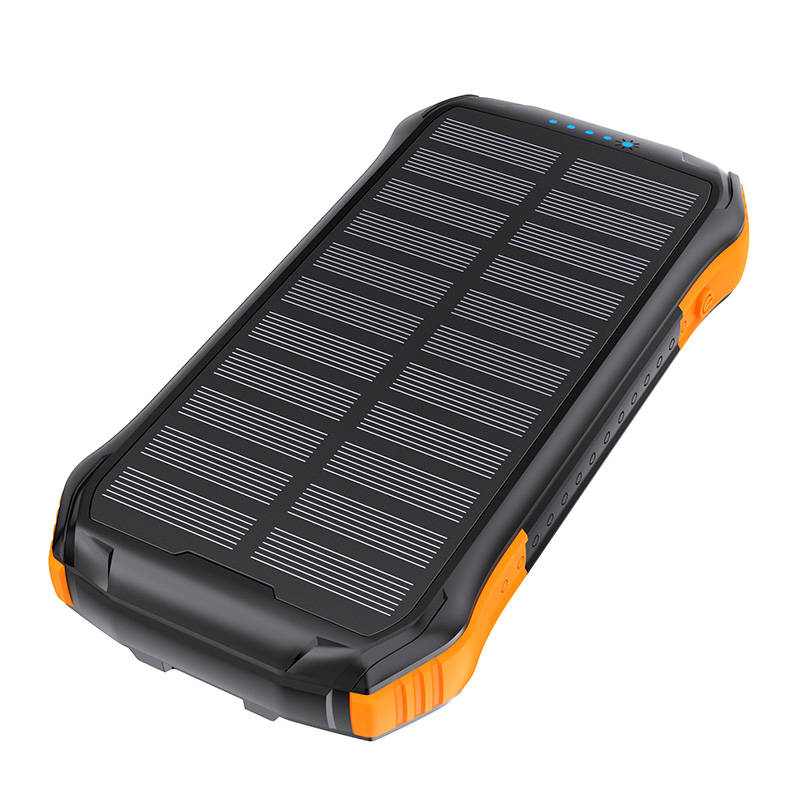 Choetech B659 Solar power bank with inductive charging 2x USB 10000mAh Qi 5W (black-orange) Choetech B659 Solar power bank with inductive charging 2x USB 10000mAh Qi 5W (black-orange)