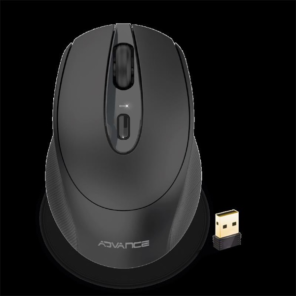 Advance vezeték nélküli FEEL WIRELESS  1600 DPI  4 gomb Egér Fekete 