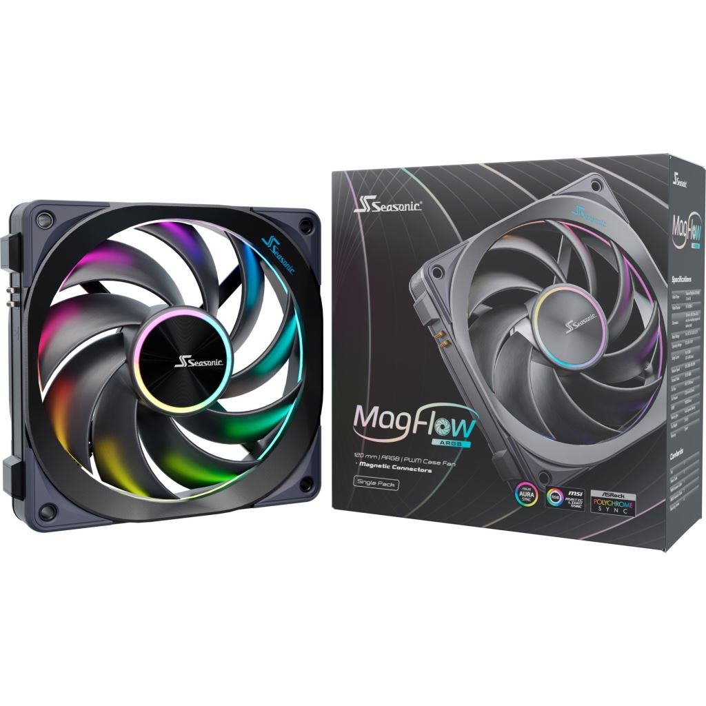 Seasonic MagFlow ARGB 120mm rendszerhűtő