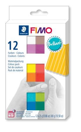 FIMO "Soft Brillant" égethető gyurma készlet 12 különböző szín  (8023 C12-2 / FM8023C122)