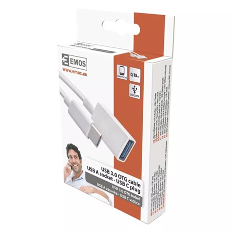 Emos SM7054 ADAT OTG KÁBEL USB-A 3.0 / USB-C 3.0