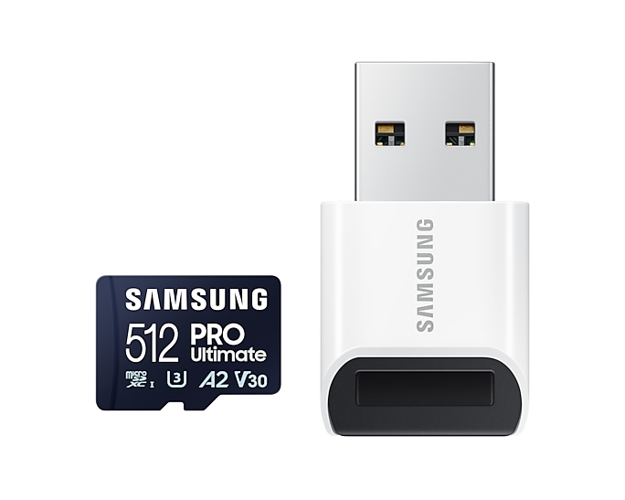 Samsung 512GB microSDXC Pro Ultimate Class10 U3 A2 V30 + Reader