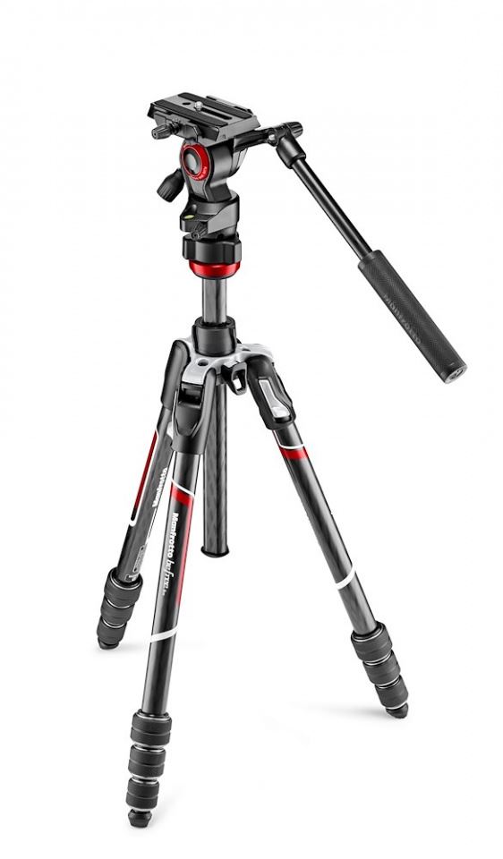 Manfrotto Befree Live Kit karbon állvány tekerős lábzár + video fej (MVKBFRTC-LIVE)