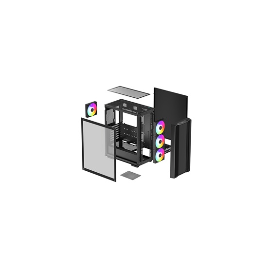  DeepCool CC560  ARGB V2 - R-CC560-BKTAA4-G-2 Számítógépház