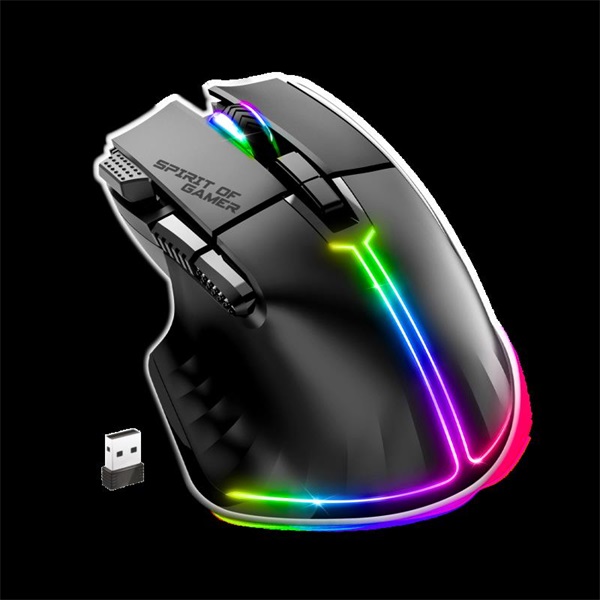 Spirit of Gamer  PRO-M5 Wireless Egér vezeték nélküli Fekete 