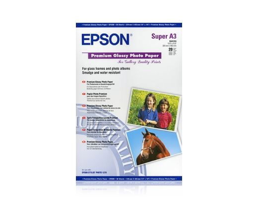 Epson C13S041316 Fotópapír Prémium félfényes A3+ 20 lap Epson C13S041316 Fotópapír Prémium félfényes A3+ 20 lap