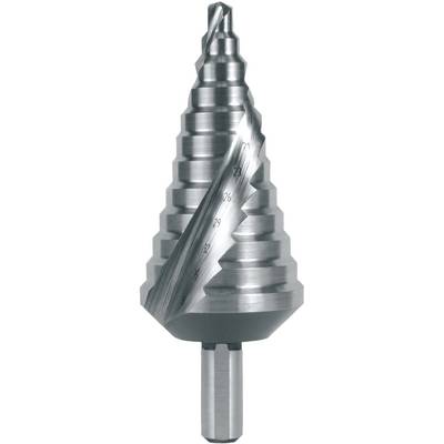 Fokozatfúró 6 - 38.5 mm HSS RUKO 101053 Teljes hossz 100 mm 3 oldalú szár 1 db Fokozatfúró 6 - 38.5 mm HSS RUKO 101053 Teljes hossz 100 mm 3 oldalú szár 1 db