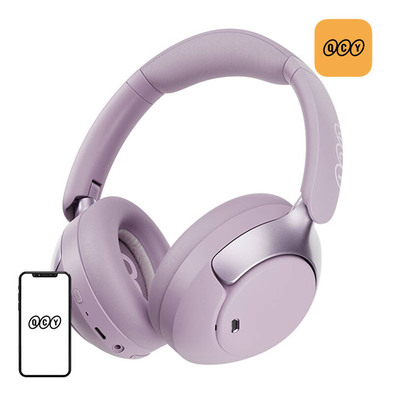 QCY H3 pro ANC vezeték nélküli fejhallgató Lila 