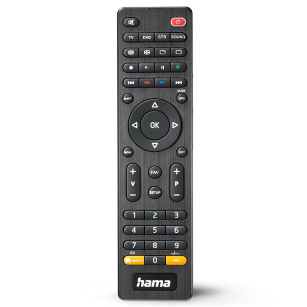 Hama FITV 4IN1 Univerzális Távirányító Fekete Hama FITV 4IN1 Univerzális Távirányító Fekete