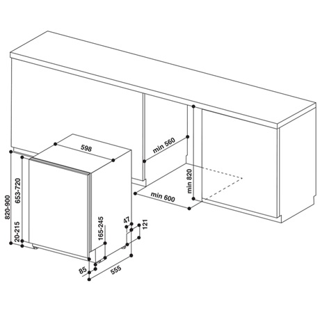 Whirlpool WCIC 3C33 P 14 terítékes beépíthető mosogatógép