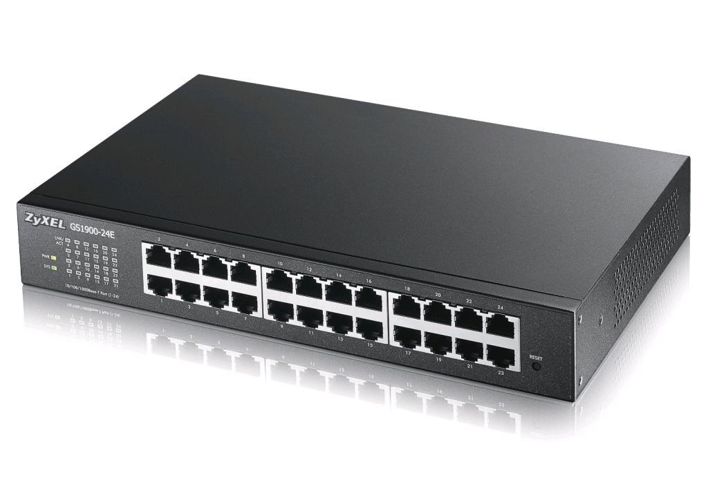 ZyXel GS1900-24E 24-Portos GbE Smart Managed Switch (GS1900-24E-EU0101F / GS1900-24E-EU0102F / GS1900-24E-EU0103F) ZyXel GS1900-24E 24-Portos GbE Smart Managed Switch (GS1900-24E-EU0101F / GS1900-24E-EU0102F / GS1900-24E-EU0103F)